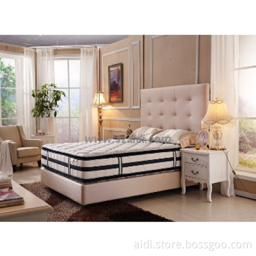 super king spring mattress/ double pillow top pocket spring mattress